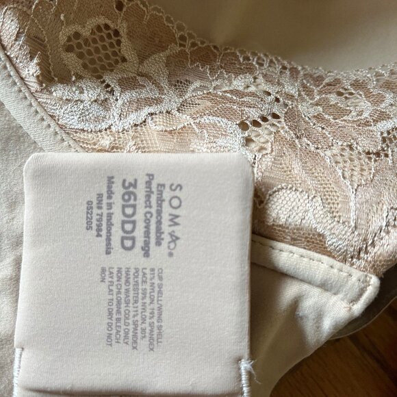 Soma Bra - Nude w/ Lace - 36DDD - Picture 1 of 4